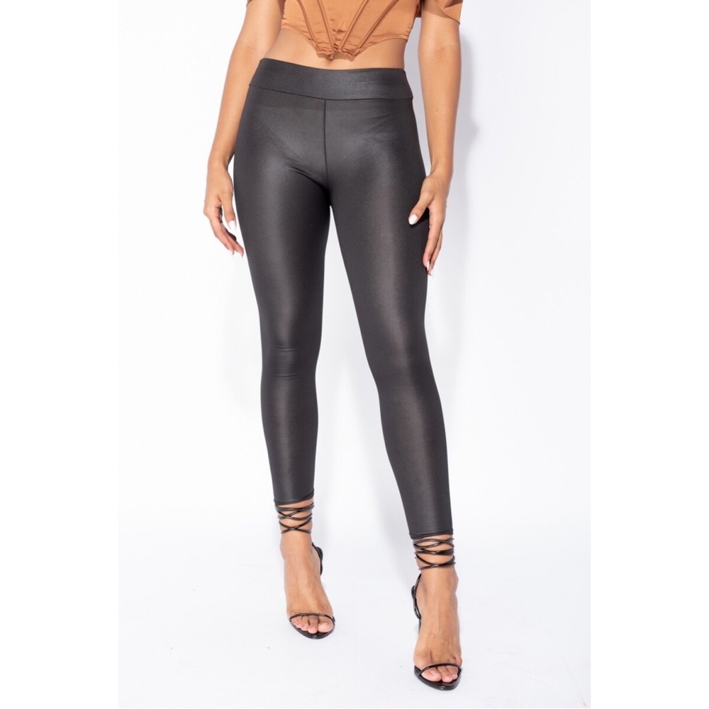 5⭐ Fav After Midnight Black Vegan Leather Leggings - Picture 9 of 11